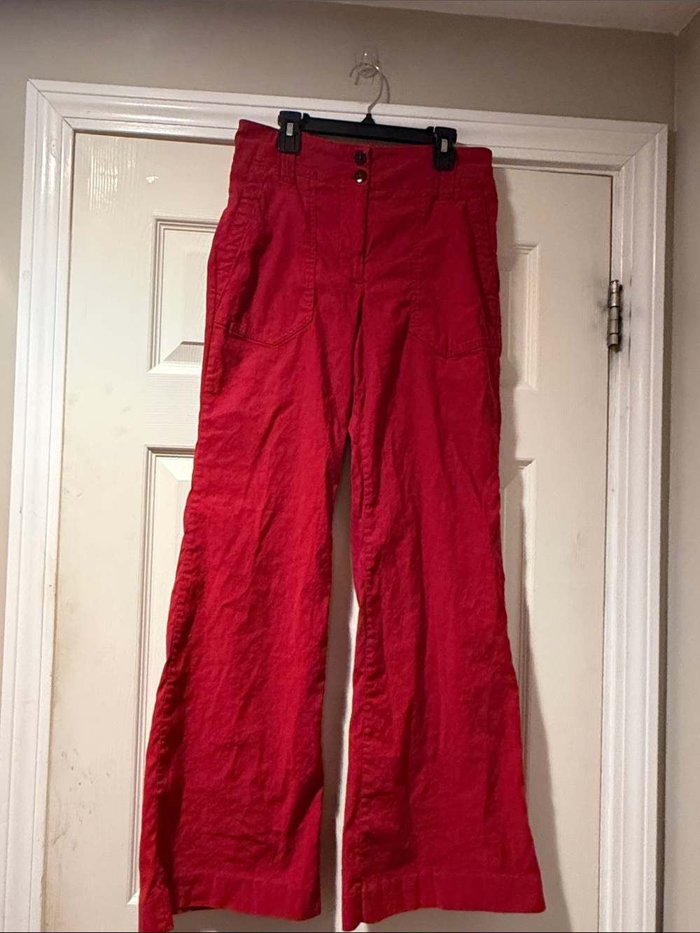 Maeve Wide-Leg Pants in Red